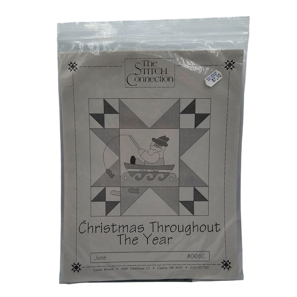 CHRISTMAS THROUGHOUT THE YEAR AUGUST BLOCK QUILT QUILTING SEWING FABRIC PATTERN